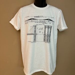 Architee Brooklyn Bridge T Shirt NWOT store display Cotton Blend